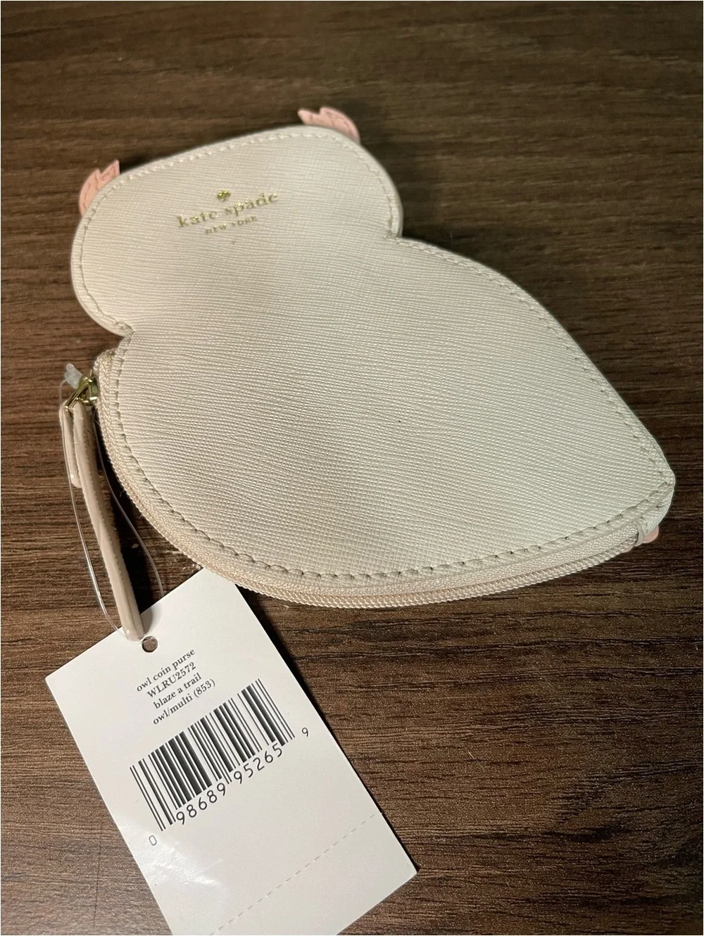 Kate Spade New York Owl Shaped Wristlet Wallet with Gold Accents
